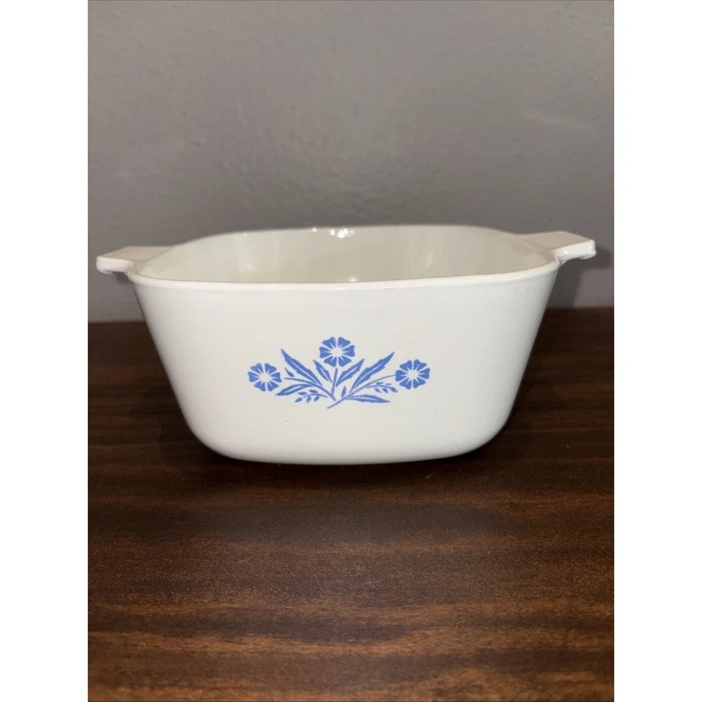 Vintage 60's Set Of 3 Corning Ware Blue Cornflower 2xP-41 & P-1 3/4-B/No Lids